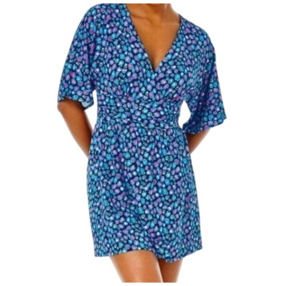 Lilly Pulitzer Womens M Parigi Knit Skort Romper Seabreeze Low Tide Spotted NWT